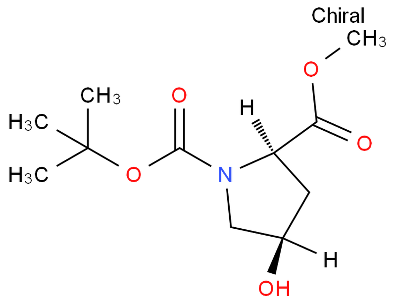 N-Boc-順式-4-羥基-D-脯氨酸甲酯,(2R,4R)-1-t-butoxycarbonyl- 4-hydroxy-pyrrolidine-2-carboxylic acid methyl ester