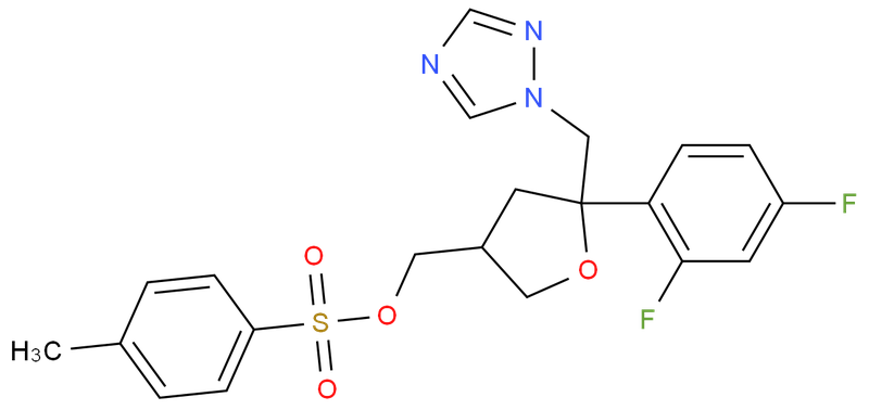 (5R-cis)-甲苯-4-磺酸 5-(2,4-二氟苯基)-5-(1H-1,2,4-三氮唑-1-基)甲基四氢呋喃-3-基甲基酯,(5R-cis)-Toluene-4-sulfonic acid 5-(2,4-difluorophenyl)-5-(1H-1,2,4-triazol-1-yl)methyltetrahydrofuran-3-ylmethyl ester