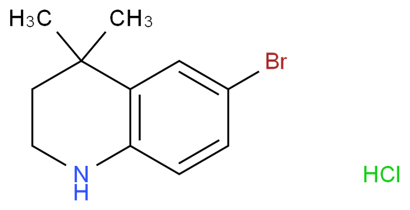 6-溴-1,2,3,4-四氢-4,4-二甲基喹啉盐酸盐,6-broMo-4,4-diMethyl-1,2,3,4-tetrahydroquinoline hydrochloride