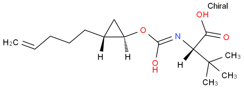 Grazoprevir Intermediate; L-Valine, 3-Methyl-N-[[[(1R,2R)-2-(4-penten-1-yl)cyclopropyl]oxy]carbonyl]-,Grazoprevir Intermediate; L-Valine, 3-Methyl-N-[[[(1R,2R)-2-(4-penten-1-yl)cyclopropyl]oxy]carbonyl]-