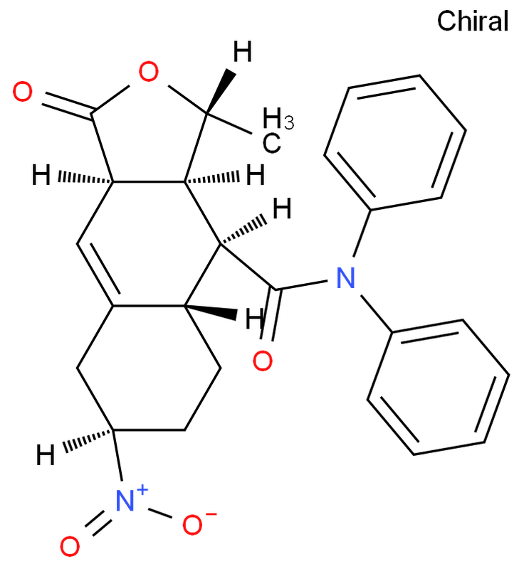 沃拉帕沙中间体,(3R,3aS,4S,4aS,7R,9aR)-1,3,3a,4,4a,5,6,7,8,9a-Decahydro-3-methyl-7-nitro-1-oxo-N,N-diphenylnaphtho[2,3-c]furan-4-carboxamide