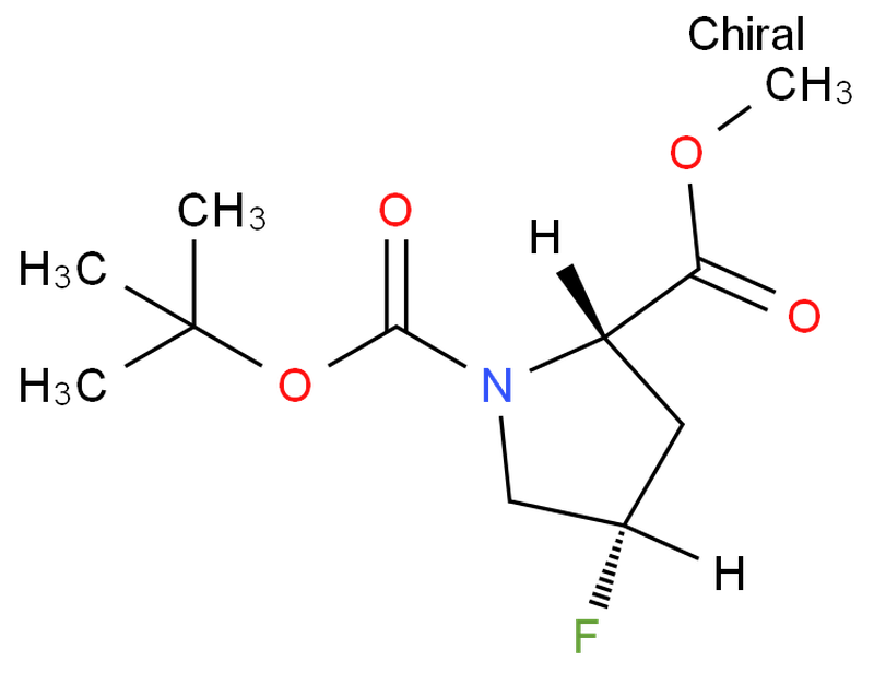 N-叔丁氧羰基-顺式-4-氟-L-脯氨酸甲酯,(2S,4S)-1-tert-Butyl 2-methyl 4-fluoropyrrolidine-1,2-dicarboxylate