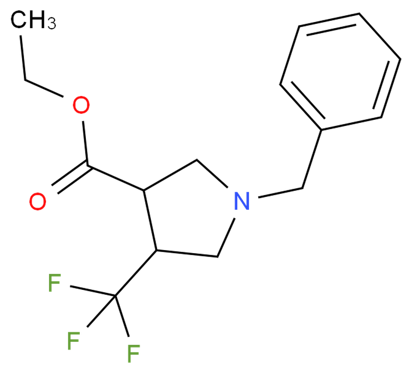 1-苄基-4-三氟甲基吡咯烷-3-羧酸乙,ethyl 1-benzyl-4-(trifluoromethyl)pyrrolidine-3-carboxylat