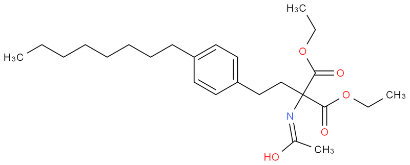 二乙基2-乙酰胺基-2-(4-辛基苯乙基)丙二酸酯,diethyl 2-acetamido-2-(4-octylphenethyl)malonate