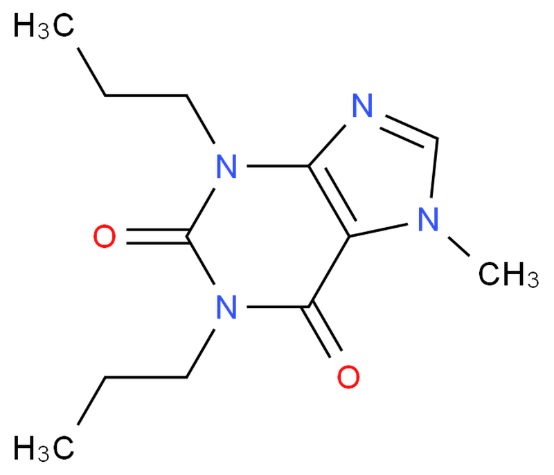 1,3-二丙基－７甲基黄嘌呤,Heteroxanthine,1,3-dipropyl- (8CI);1,3-Dipropylheteroxanthine;7-Methyl-1,3-dipropylxanthine