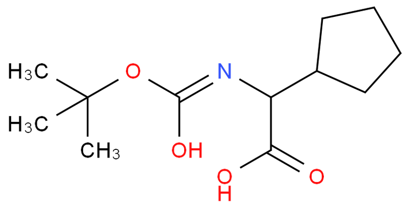 Boc-DL-环戊基甘氨酸,2-cyclopentyl-2-[(2-methylpropan-2-yl)oxycarbonylamino]acetic acid