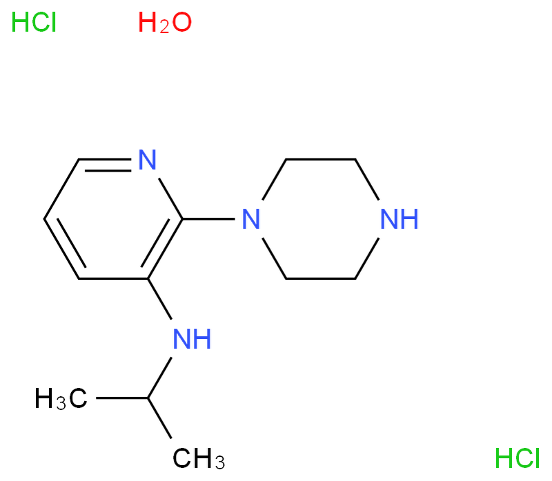 N-(1-甲基乙基)-2-(1-哌嗪)-3-氨基吡啶雙鹽酸鹽水合物,3-PYRIDYLAMINE, N-(1-METHYLETHYL)-2-(1-PIPERAZINYL)-,DIHYDROCHLORIDE MONOHYDRATE