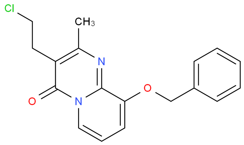 3-(2-氯乙基)-2-甲基-9-苄氧基-4H-吡啶并[1,2A]嘧啶-4酮,9-(benzyloxy)-3-(2-chloroethyl)-2-methyl-4H-pyrido[1,2-a]pyrimidin-4-one