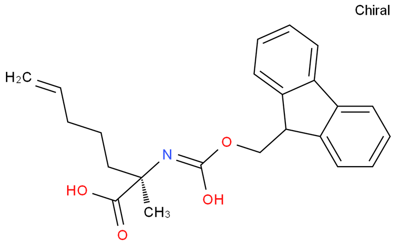 (2R)-2-N-芴甲氧羰基氨基-2-甲基-6-庚烯酸,(2R)-2-(9H-fluoren-9-ylmethoxycarbonylamino)-2-methyl-hept-6-enoic acid
