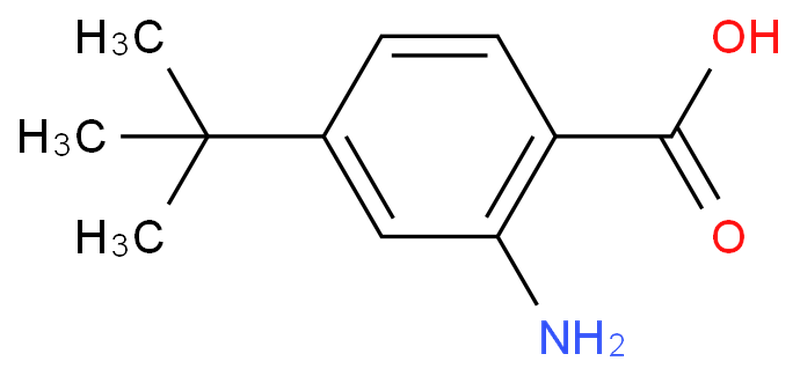 2-氨基-4-叔丁基苯甲酸,2-amino-4-tert-butyl-benzoic acid