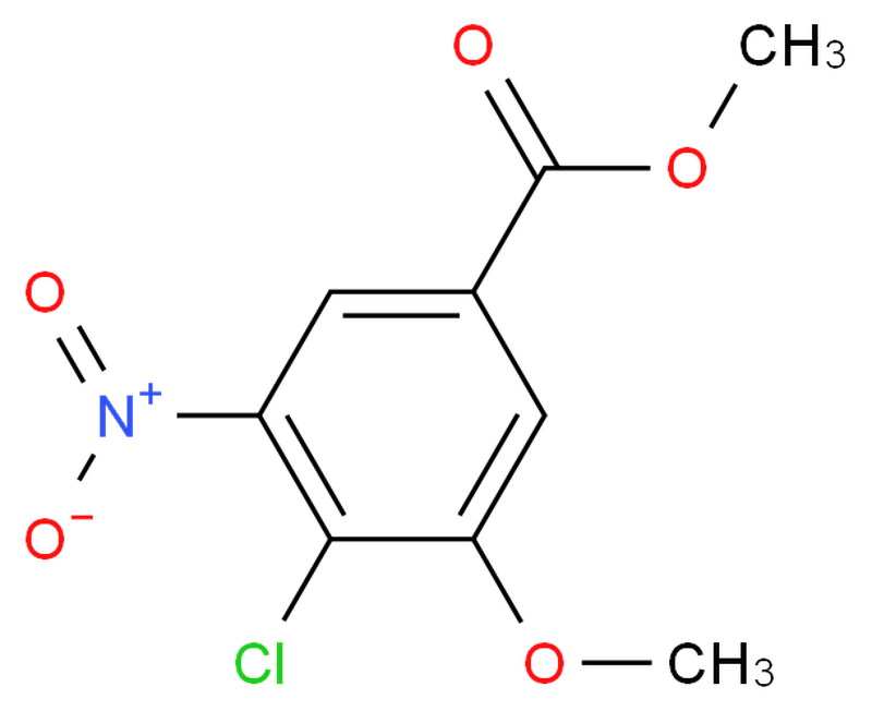 4-氯-3-甲氧基-5-硝基苯羧酸甲酯,Methyl 4-chloro-3-methoxy-5-nitrobenzenecarboxylate