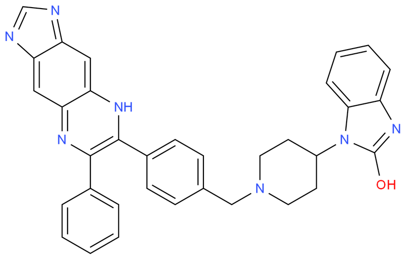 Akt Inhibitor VIII,2H-?Benzimidazol-?2-?one, 1,?3-?dihydro-?1-?[1-?[[4-?(6-?phenyl-?1H-?imidazo[4,?5-?g]?quinoxalin-?7-?yl)?phenyl]?methyl]?-?4-?piperidinyl]?-