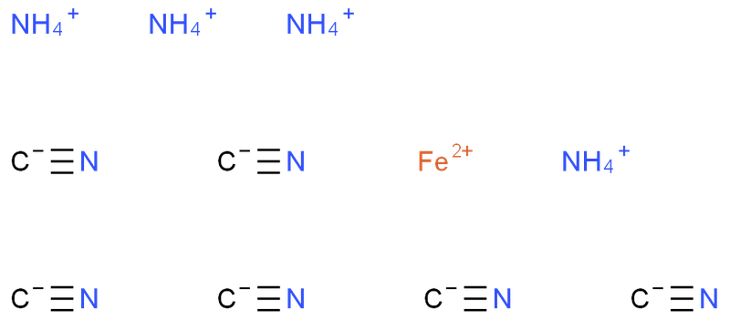 六氰铁酸铵,Ammonium hexacyanoferrate hydrate