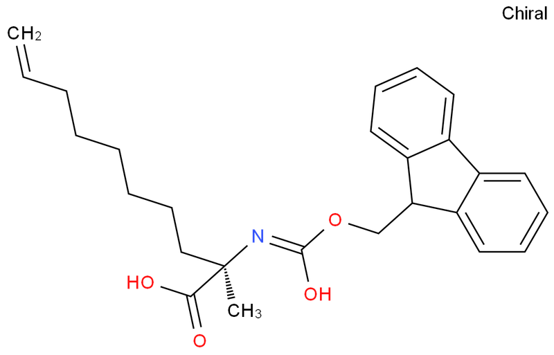 (2R)-2-N-芴甲氧羰基氨基-2-甲基-9-癸烯酸,(2R)-2-(9H-fluoren-9-ylmethoxycarbonylamino)-2-methyl-dec-9-enoic acid