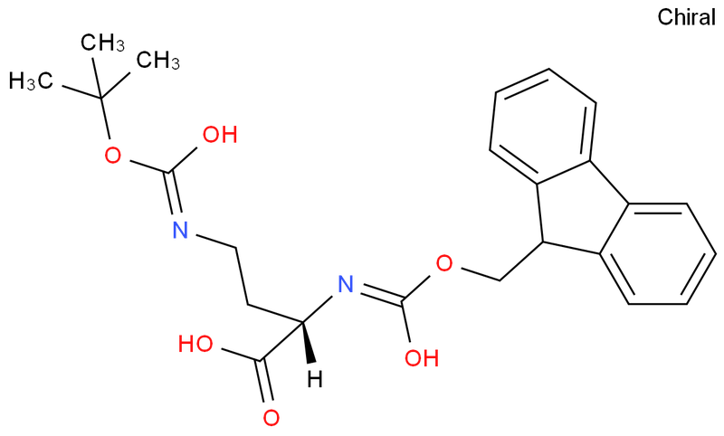 N-芴甲氧羰基-N'-叔丁氧羰基-L-2,4-二氨基丁酸,Fmoc-Dab(Boc)-OH(Na-Fmoc-N4-Boc-2,4-Diaminobutyric acid)