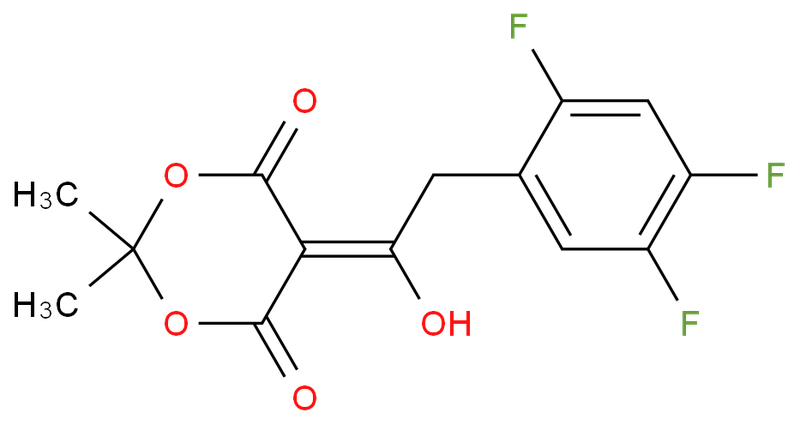 5-[1-羟基-2-(2,4,5-三氟苯基)亚乙基]-2,2-二甲基-1,3-二氧六环-4,6-二酮,5-1-hydroxy-2-(2,4,5-trifluorophenyl)ethylidene-2,2-dimethyl-1,3-dioxane-4,6-dione