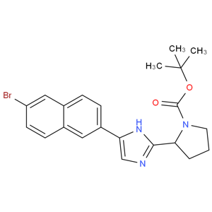 (S)-2-(5-(6-溴萘-2-基)-1H-咪唑-2-基)吡咯烷-1-羧酸叔丁酯