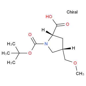 (2S,4S)-4-(甲氧基甲基)-1,2-吡咯烷二甲酸 1-叔丁基酯
