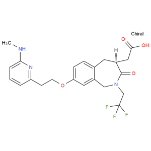 "[8-[2-(6-Methylamino-pyridin-2-yl)-ethoxy]-3-oxo-2-(2,2,2-trifluoro-ethyl)-2, 3,4,5-tetrahydro-1H-benzo[c]azepin-4-yl]-acetic acid"